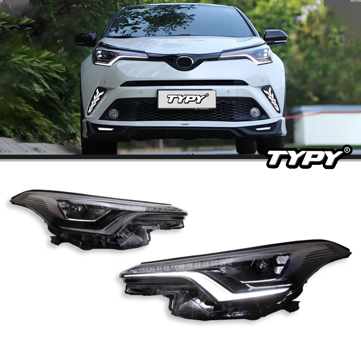 

TYPY Car Lights For Toyota C-HR 2018-2021 Headlight Upgrade Modified to New DRL Dynamic Turn Signal LED Headlight Auto