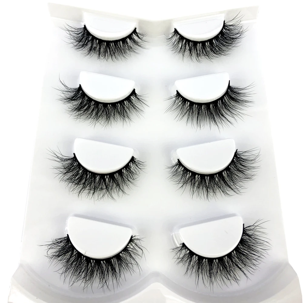 New 4 pair 3D Mink Lashes Cruelty free Eyelashes Makeup maquillaje False Eyelashes Fluffy Fake Lashes Thick Faux Cils Maquiagem