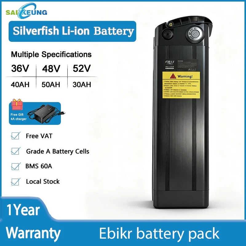 

Электровелосипед с титановой рамой, 36В 48В 52В 60В 72В, 20 30 40 50Ач, SilverFish, электрический велосипед, аккумулятор 1500Вт, литиевая батарея 18650