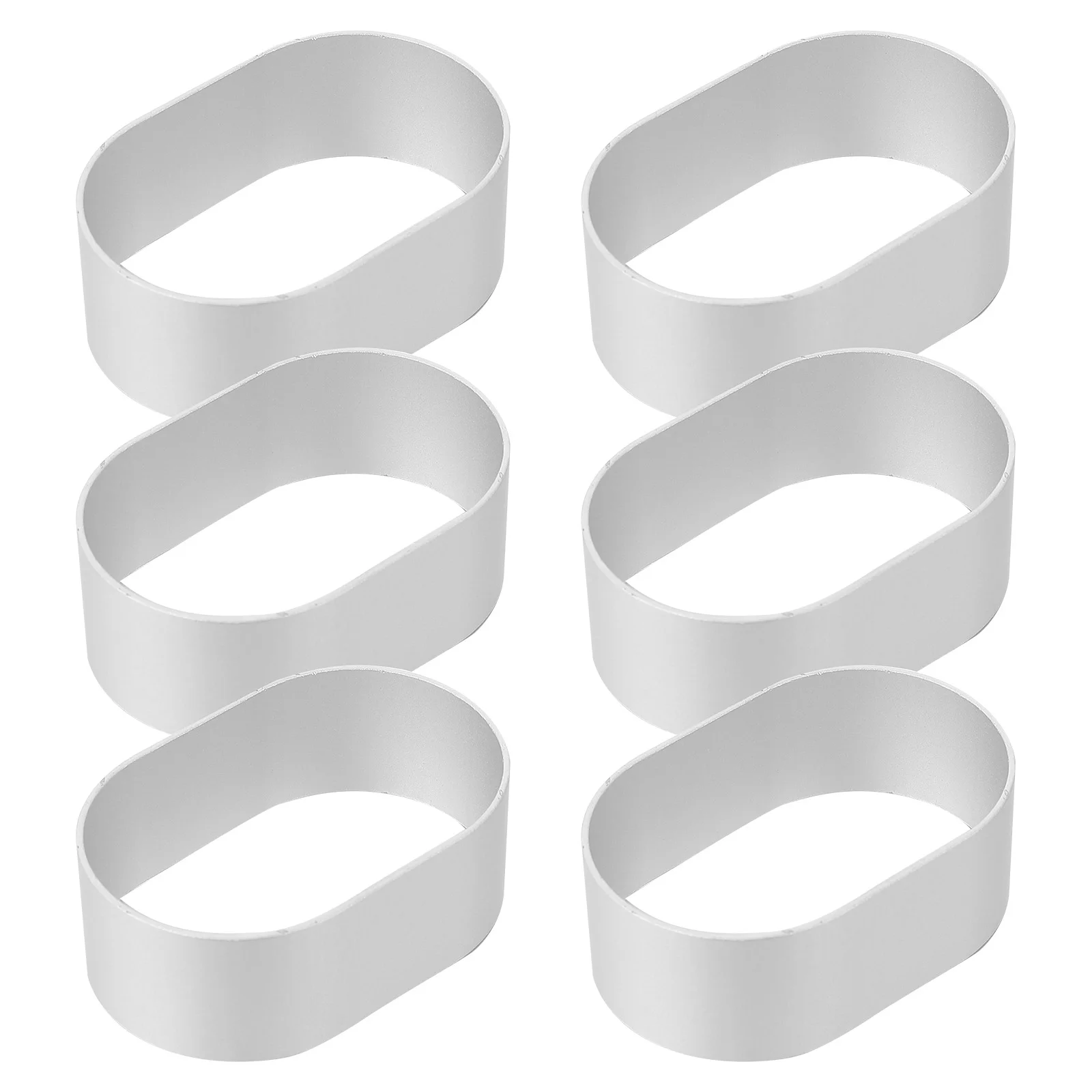 

6 Pcs Oval Mousse Circle Mini Cake Pans Baking Tools DIY Dessert Mold Ring Making Mould Aluminum Alloy for Home Bakeware