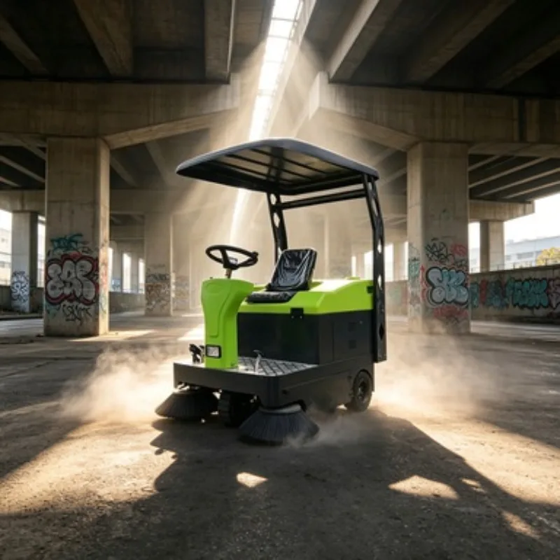 2400mm Large China Electric Ride on Road Sweeper Sweeping Vacuum Spraying Street Sweeper Truck