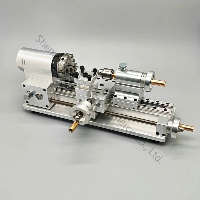 Professional Metal High Precision Mini DIY Wood Lathe Machine Desktop Model for Science Experiment Engineering Teaching Tool