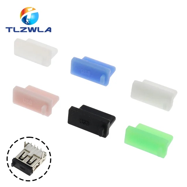 10 SZTUK USB Wtyczka przeciwpyłowa Port ładowarki Pokrywa żeńska Interfejs Jack Uniwersalny silikonowy ochraniacz przeciwpyłowy Tablet PC Notebook Lapto