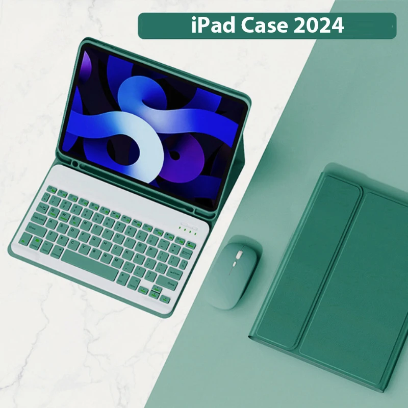 

Rechargeable Keyboard Mouse Case for iPad 10th 2022 10.9 inch Air 6th 5th 4th Cover Pro 11 10.5 Air 3 10.2 9th 8th