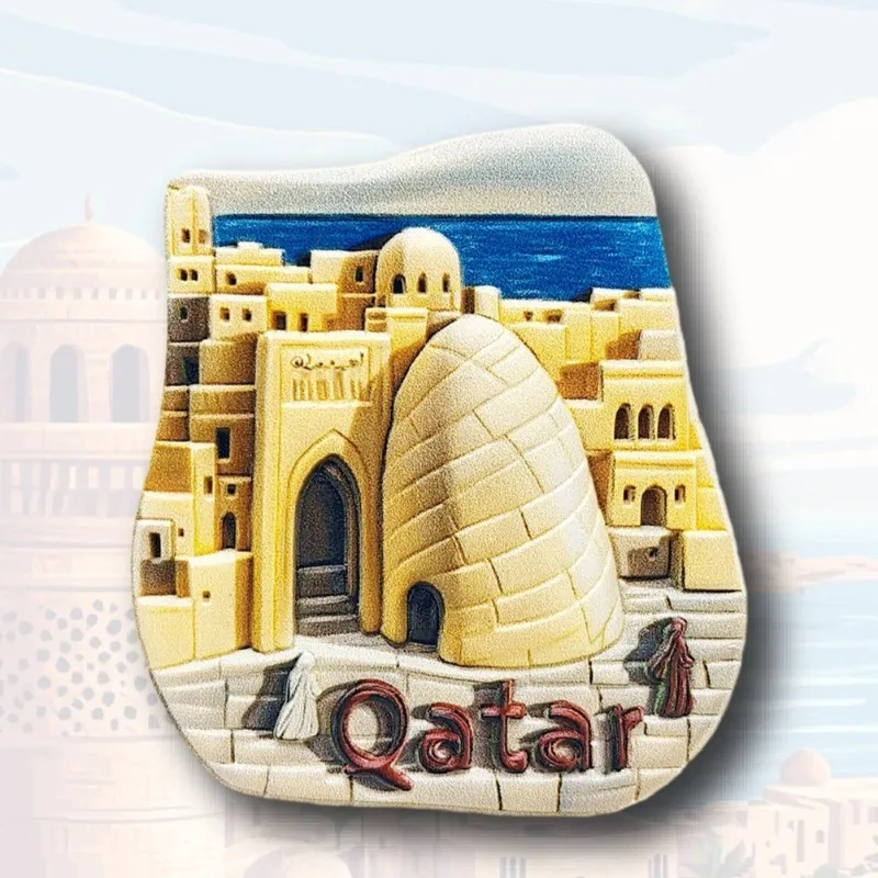 Qatar Fridge Magnets Qatar Middle East Travel Souvenirs National Museum Fridge Stickers Home Decor Wedding Gifts