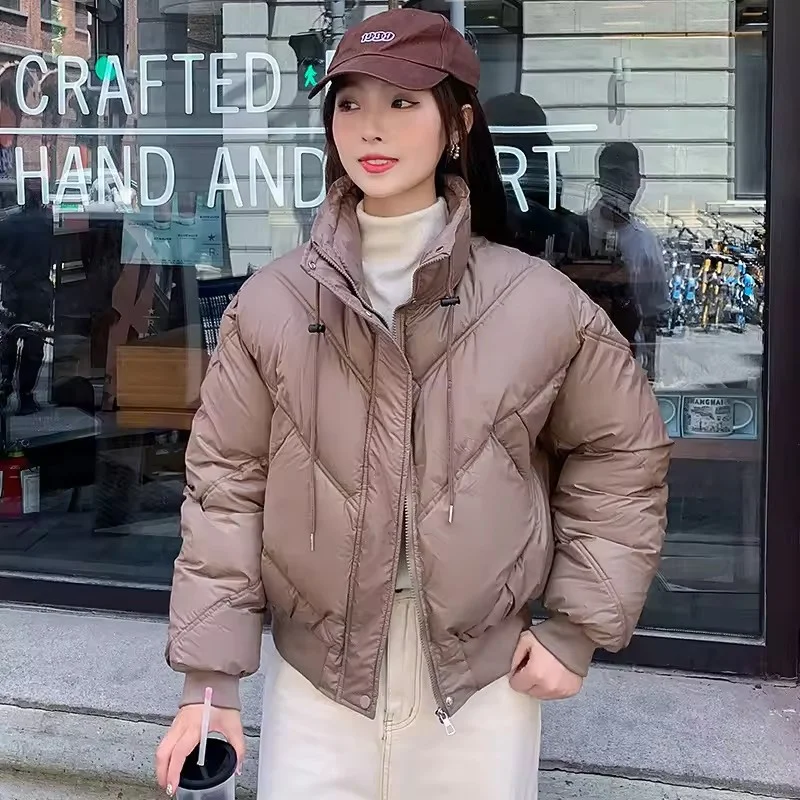 

Winter Parka Coat Women's Casual Korean Version Lady Outerwear Temperament Thicken Short Ladies Down Cotton Jacket Overcoat