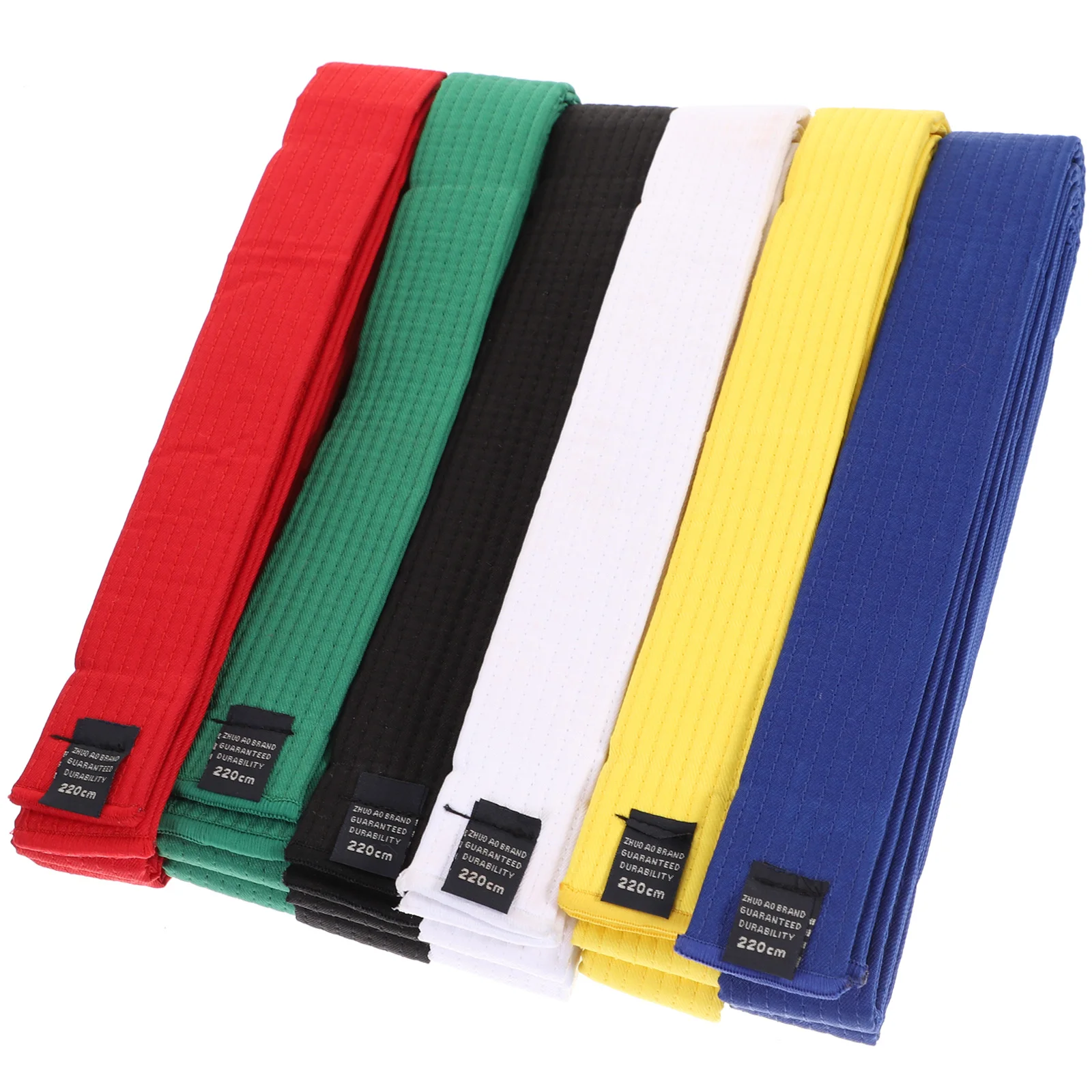 

6pcs Taekwondo Karate Belts Cotton Martial Waistbands for Men Kids Training 2 2m White Yellow Green Blue Red Black