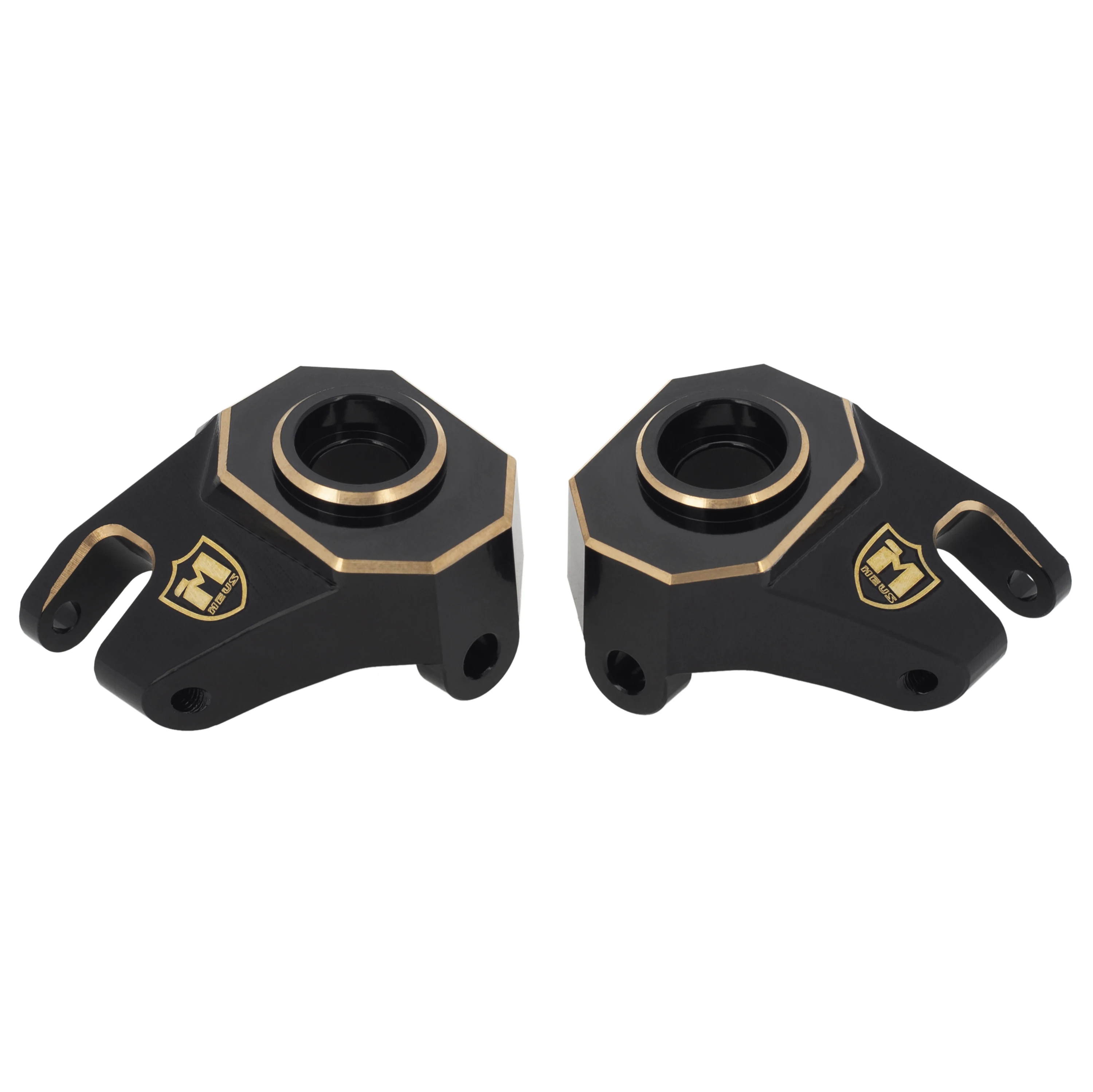 MEUS Racing Black Brass Steering Knuckles for 1/10 Axial SCX10 PRO & SCX10 III AR45 Upgrades Crawler