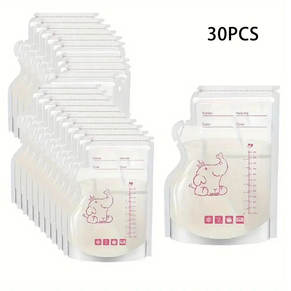 30/60 Pack 250 ml BPA Gratis Melk Opbergzakken Veilige Moedermelk en Babyvoeding Diepvrieszakken voor Gemakkelijk Voeden