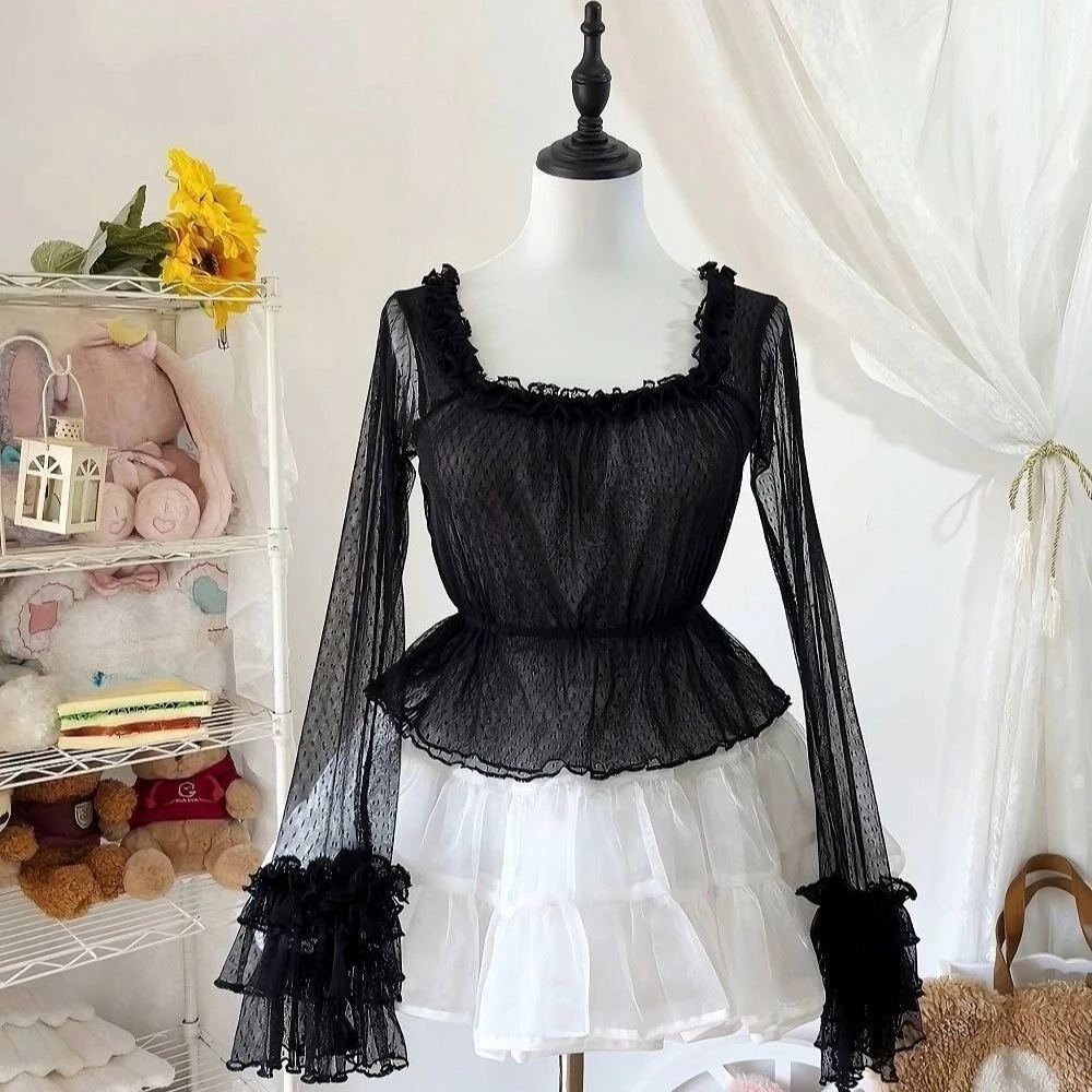 Japanese Sweet Lolita Blouses - огляд і ціна Summer Goth Clothing