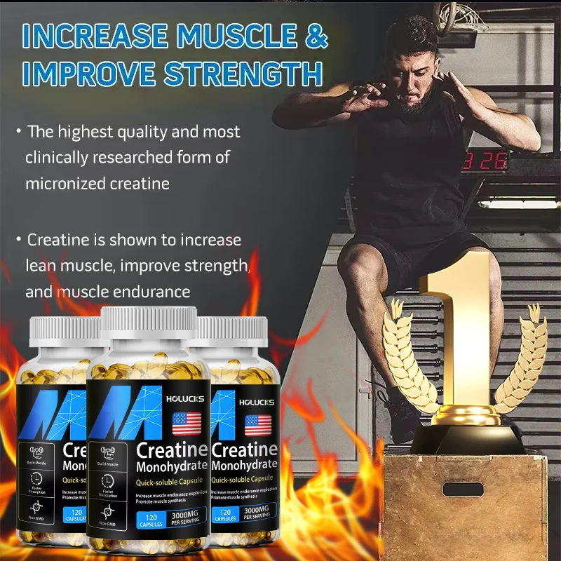 Buy 1 Get 1 Free! Pure Creatine Monohydrate Supplement, for Muscle Growth, Strength & Performance, Enhances Cognitive Function