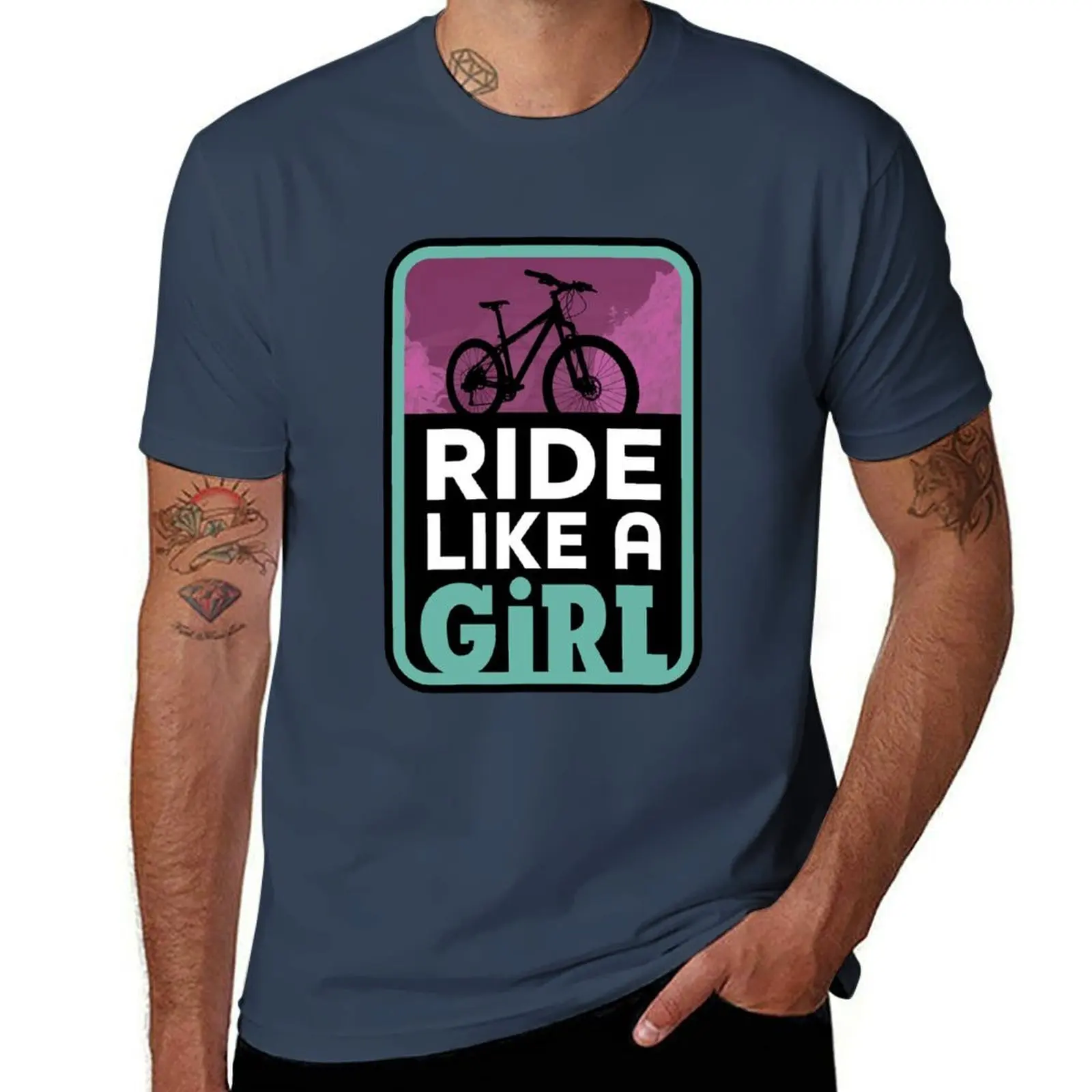 

Mountain Like Bike a Girl Ride Bike Your T-Shirt Plus Size Everyday Tee Shirt