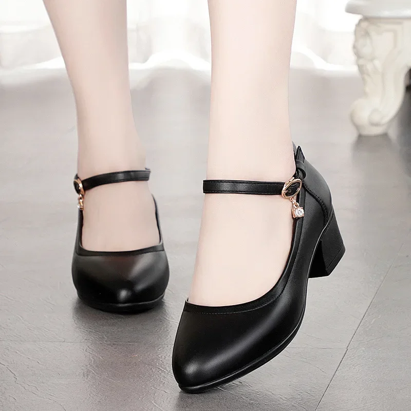 

35-42 2025 Women Heels Shoes Woman Dress Shoes Women's Loafers Mary Jane Ladies Shoes Platform Heels Luxury Pumps Designer Heels