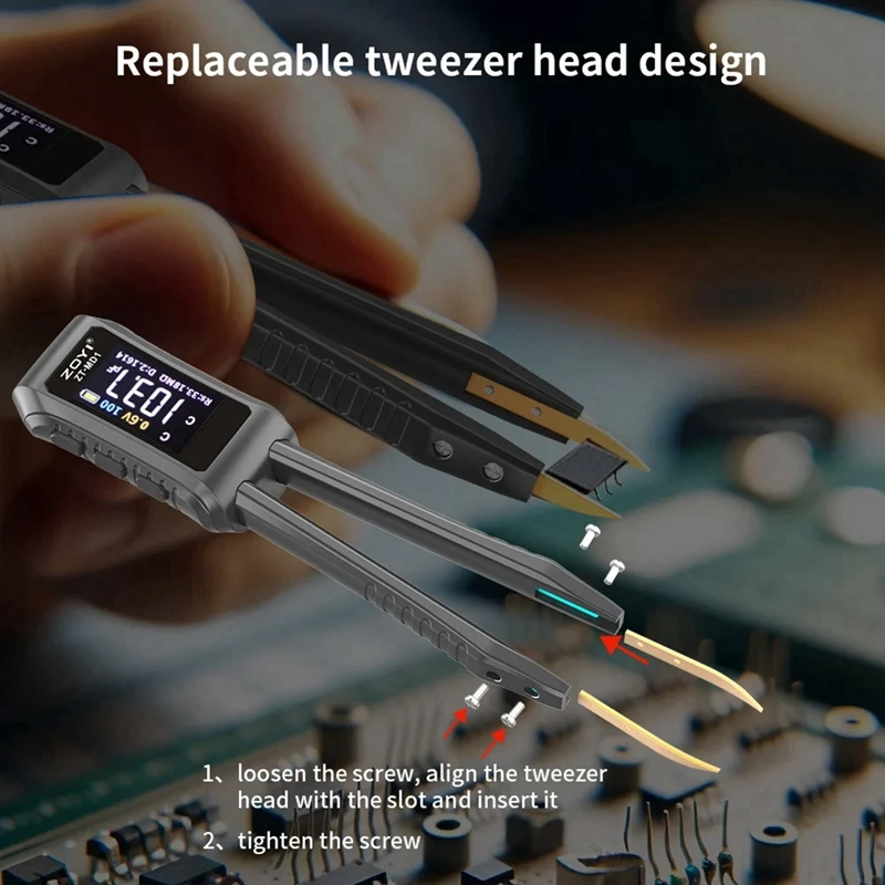 ZOYI ZT-MD1 Digitale Smart Pinzette LCR SMD ESR Tester Widerstand Kapazität Induktivität Diode Test Debugging Reparatur Werkzeug