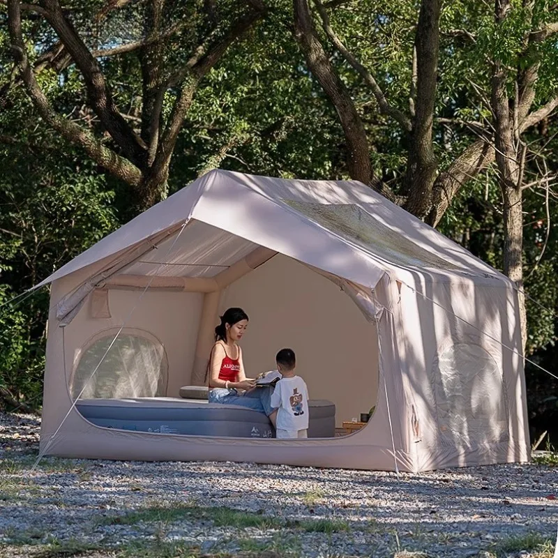 Family Camping Parties Outdoor Tourist Tent Sun Shelter Nature Hike Self-inflating Tent Waterproof Survival Camping Hiking