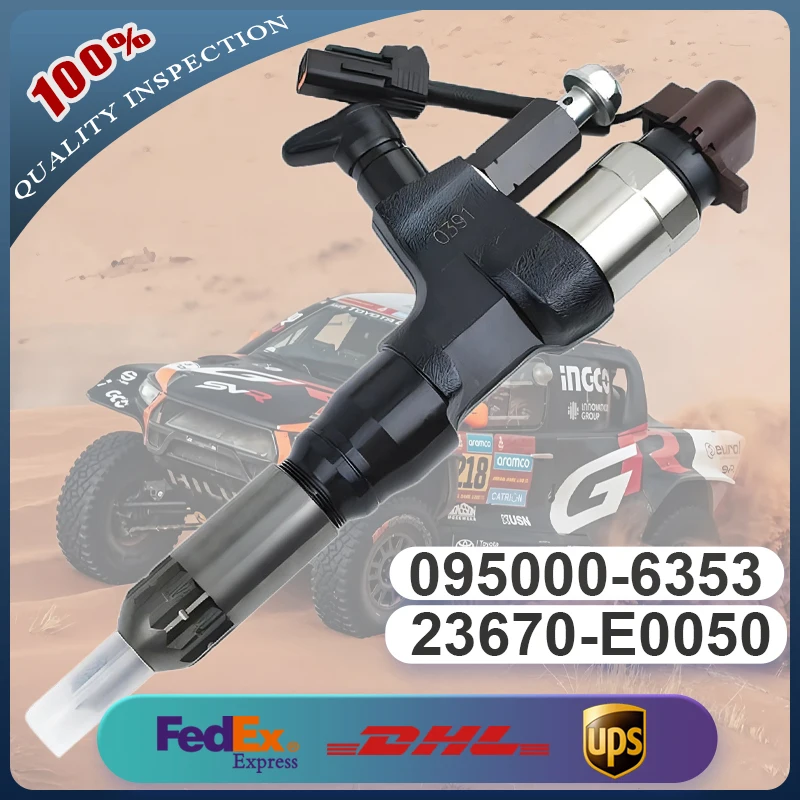 

Common Rail Injector 095000-6353 23670-E0050 for Hino J05E J06 Engine Kobelco SK200-8 SK210-8 SK250-8 SK260-8 Excavator