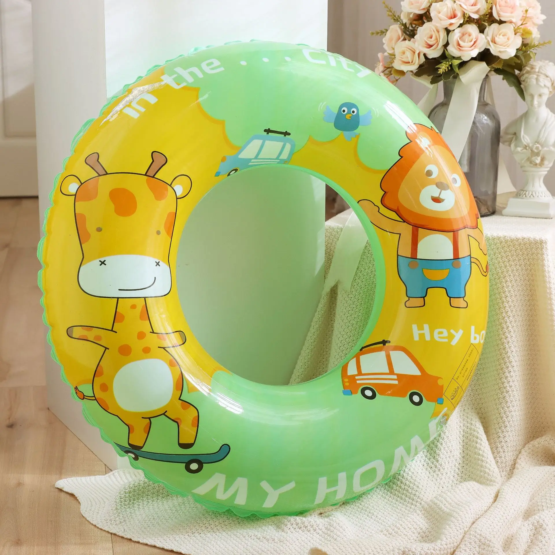 Thicken Cartoon Animals Baby Pool Float Swimming Ring Inflatable Floating for Kids Summer Beach Party Pool Toys Swim Circle