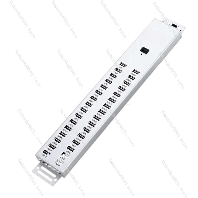 

32-портовый разветвитель USB 2.0, расширитель ПК, USB-док-станция, концентратор-концентратор с блоком питания