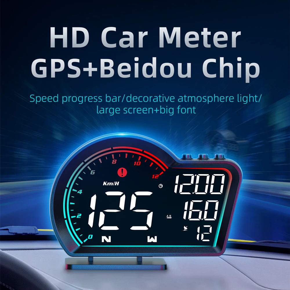 G16 Multifunction HUD GPS Digital Speedometer Smart Onboard Computer with Overspeed Alarm Universal Car Accessory
