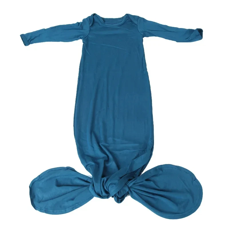 Unisex manga comprida de algodão macio Sleepers, Cobertor do bebê recém-nascido, Robes Sólidos O-pescoço, Cobertor Confortável, 0-6M