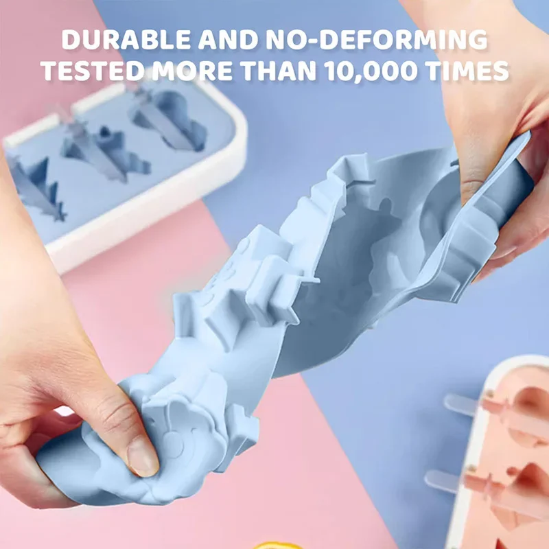 Popsicles Molds Kids Baby Cute Shapes Silicone Mini Popsicle Molds BPA Free Reusable Ice Cream Mold Popsicle Maker Homemade Set