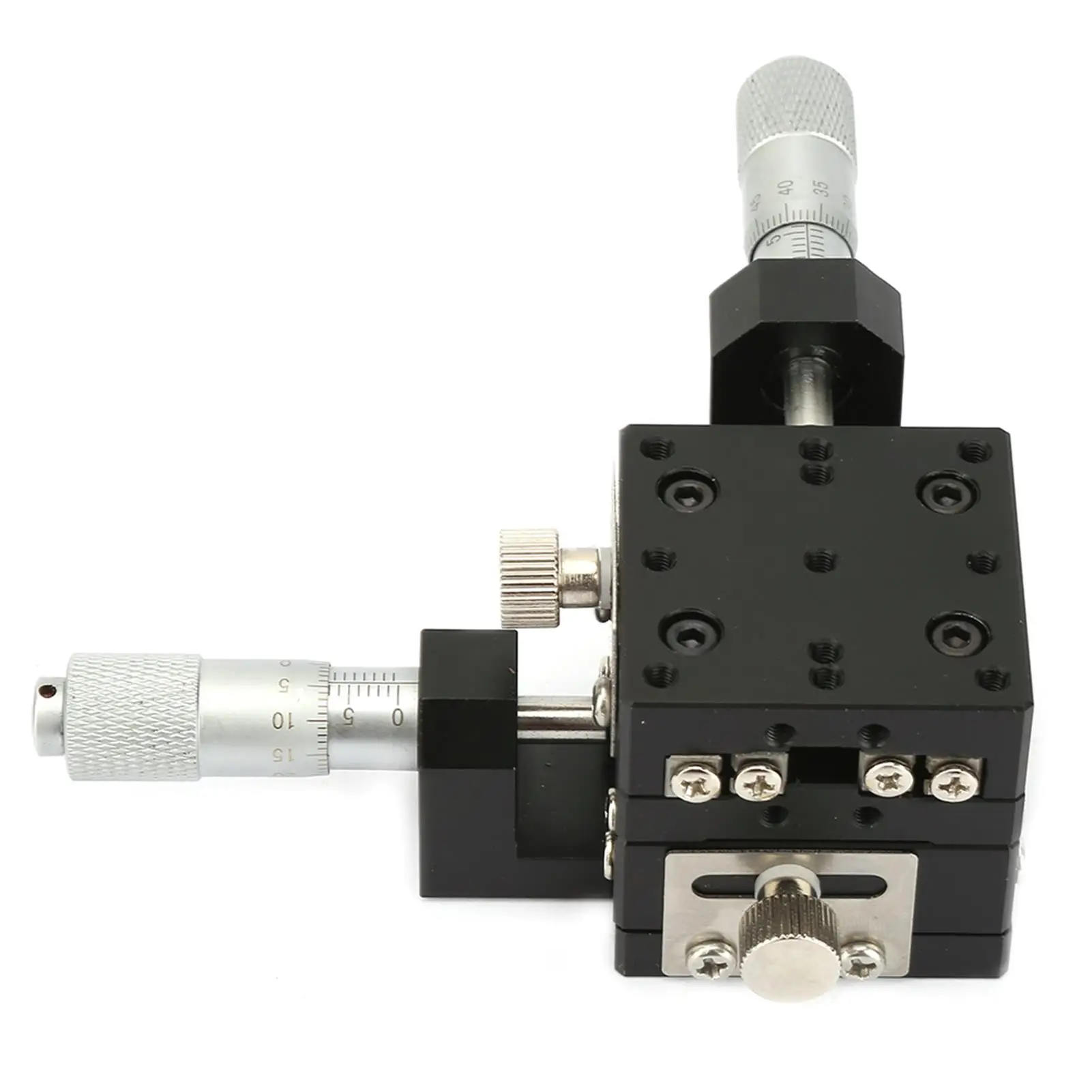 منصة تشذيب طاولة منزلق عالية الميكرومتر، مرحلة خطية متقاطعة، 40 × 40 × 40 مم، آلية قابلة للتعديل