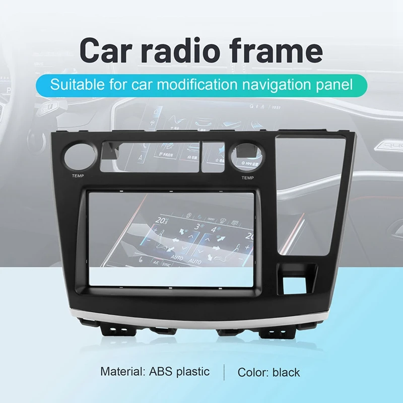 Double Din Car Radio Frame Stereo DVD Dash Kit Trim Fascia Panel Adapter Replacement For Nissan Elgrand E51 2004-2007