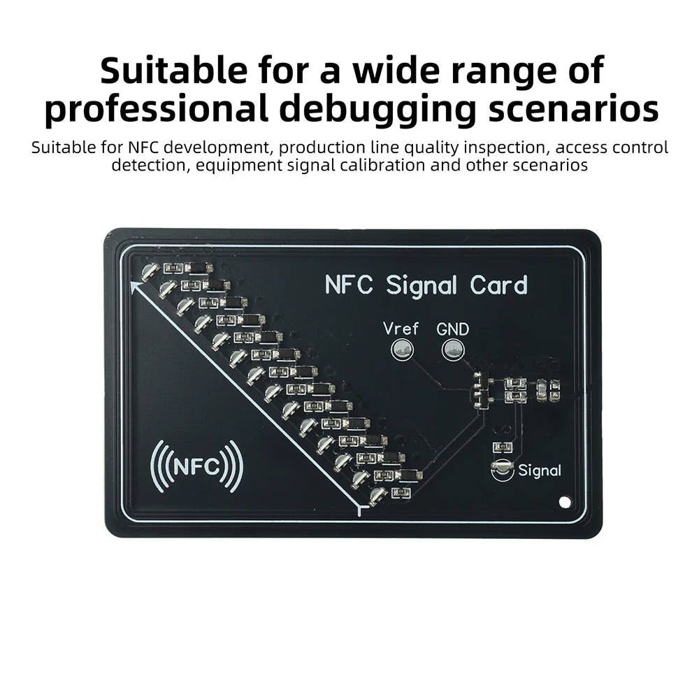 NFC RFID Signalstärke-Testkarte 13,56 MHz Protokoll mit 14-stufiger dreifarbiger LED-Anzeige und Batterie für Zugangstest – Detail 9