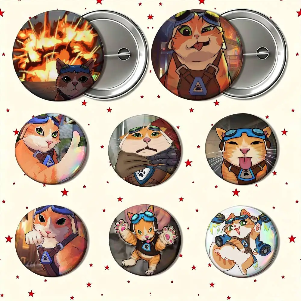 Pop Game Overwatch Fan Jetpack Cat  Custom Enamel Pin Badges 25mm 32mm 44mm 58mm Backpack Hat Decor Toys Gifts