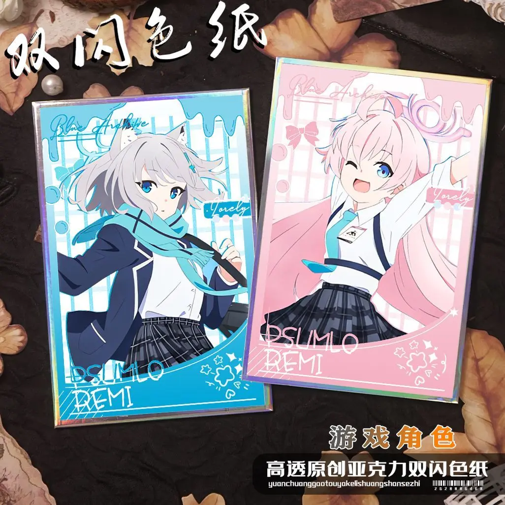 

Аниме Синий Архив Takanashi Hoshino Косплей 15 см акриловая двойная вспышка цветная бумага цветная карта украшения для стола подарки другу