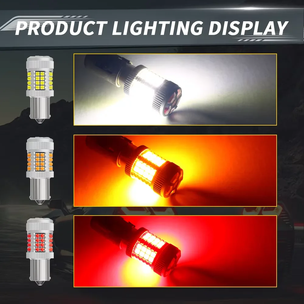 Oprah 2pcs High Power Car LED Light 1156 PY21W 1157 BAY15D P21/5W Canbus Front Tail Turn Signal Lamp With A Fan 7440 W21/5W 12V