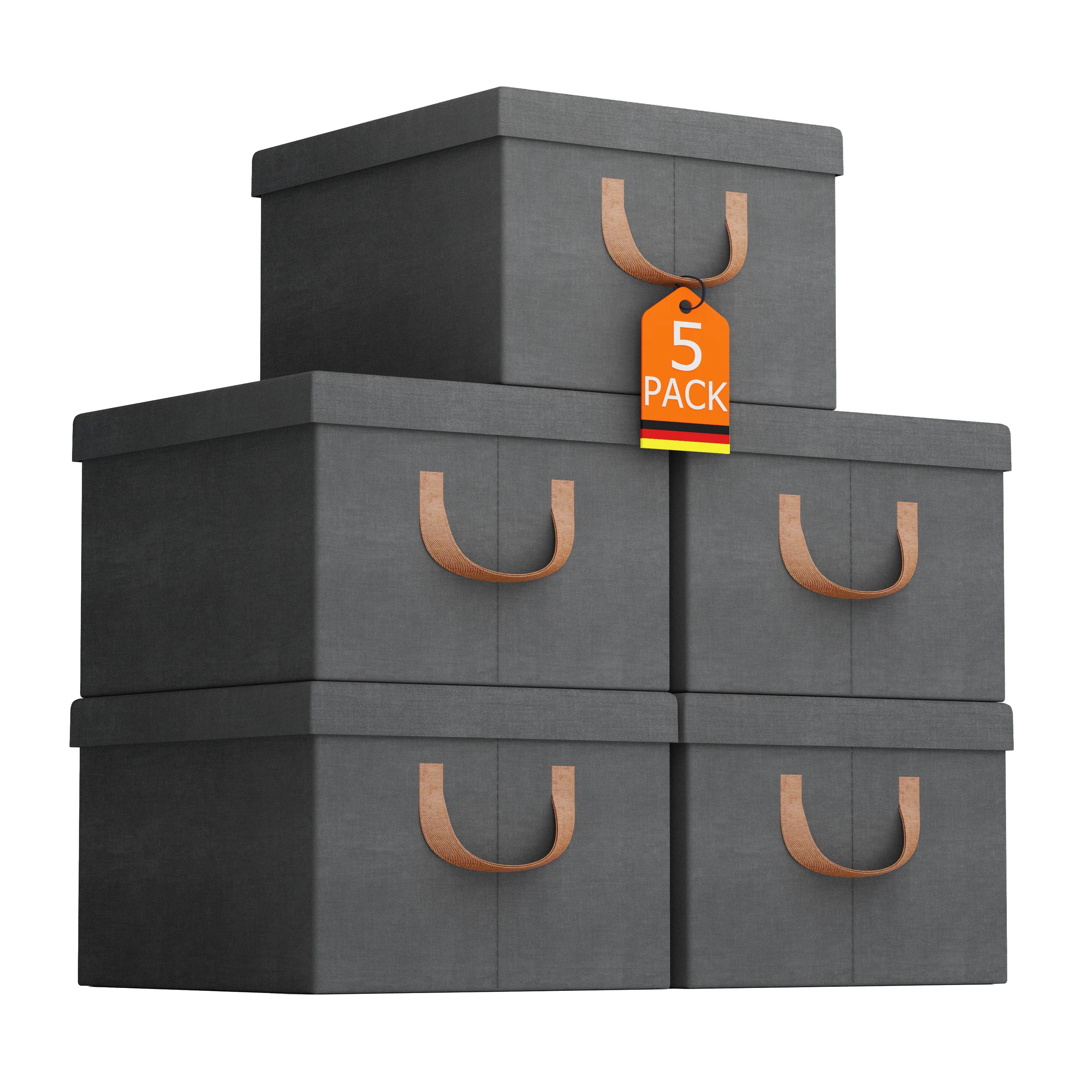 Lot de 5 cubes de rangement pliables en tissu, boîtes organisatrices pour jouets, sous-vêtements, vêtements, séparateurs de placard, organisation de rangement domestique