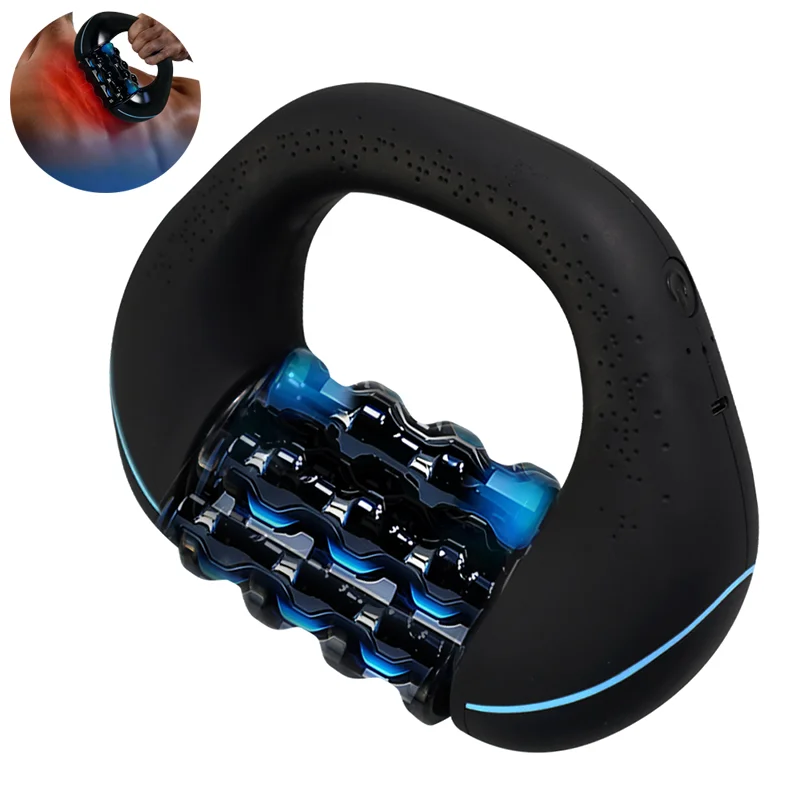 

Percussion Massage Roller Gun Massager Deep Tissue Muscle Electric Rolling Head Pain Relief Recovery Therapy Portable Tool Gym