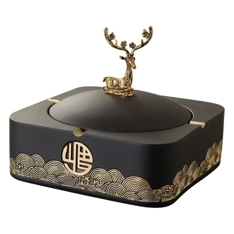 Ashtray with Cover Home Living Room Trend Creative Ornaments Home Accessories