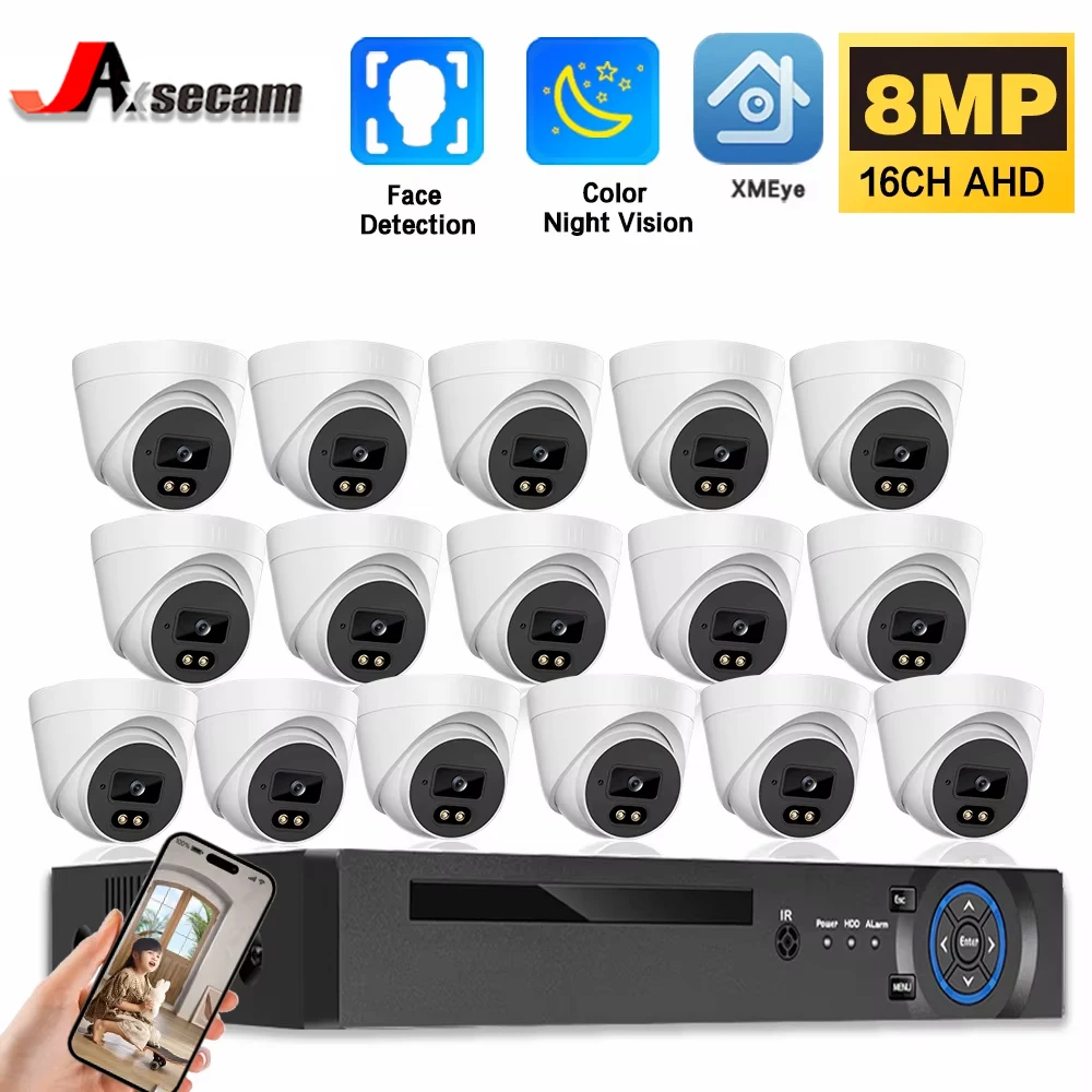 XMEye 16CH  4K AHD DVR Kit Camera OutdoorSecurity Set Motion Detection Video Surveillance 8 Channel CCTV Security Camera System