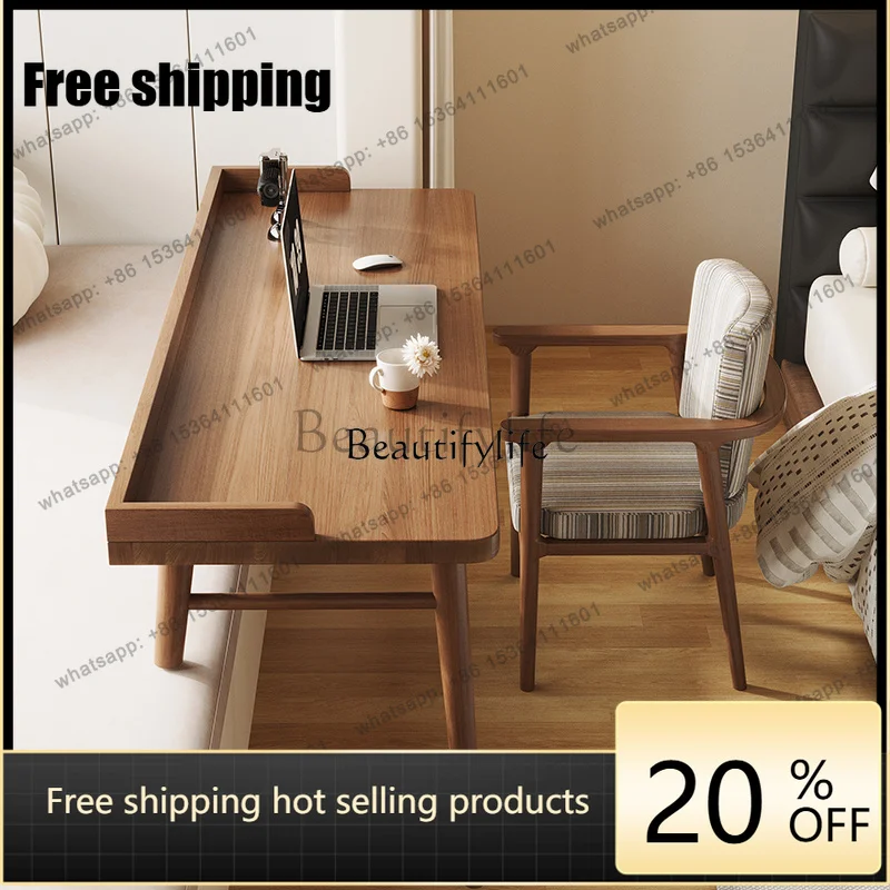All Solid Wood Desk casual Bedroom Long and Short Leg Computer Desk Small ApartmentFactory Direct