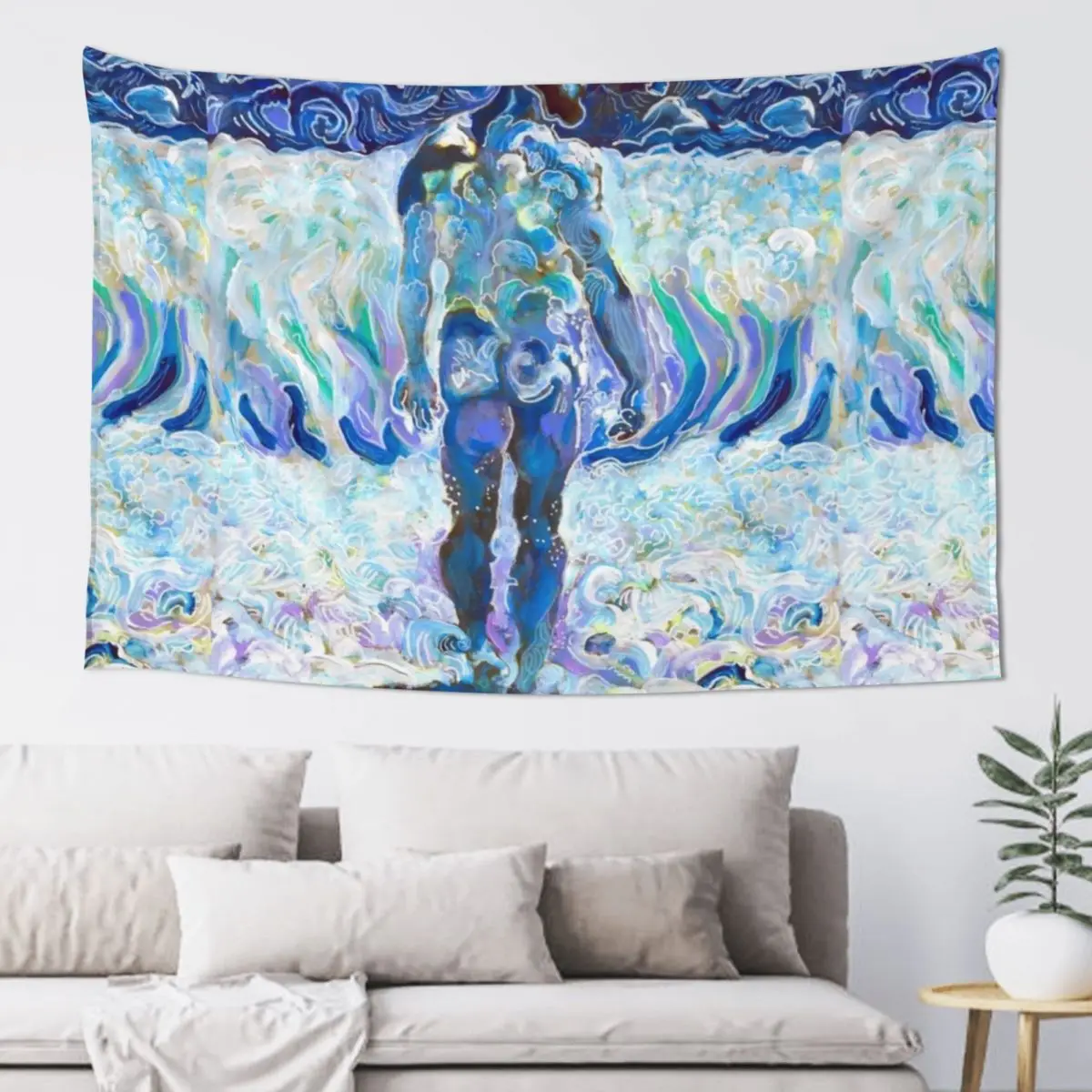 King Neptune Walks The Seven Seas Tapestry Wall Hangings Decoration Wall Hanging Wall Tapestry