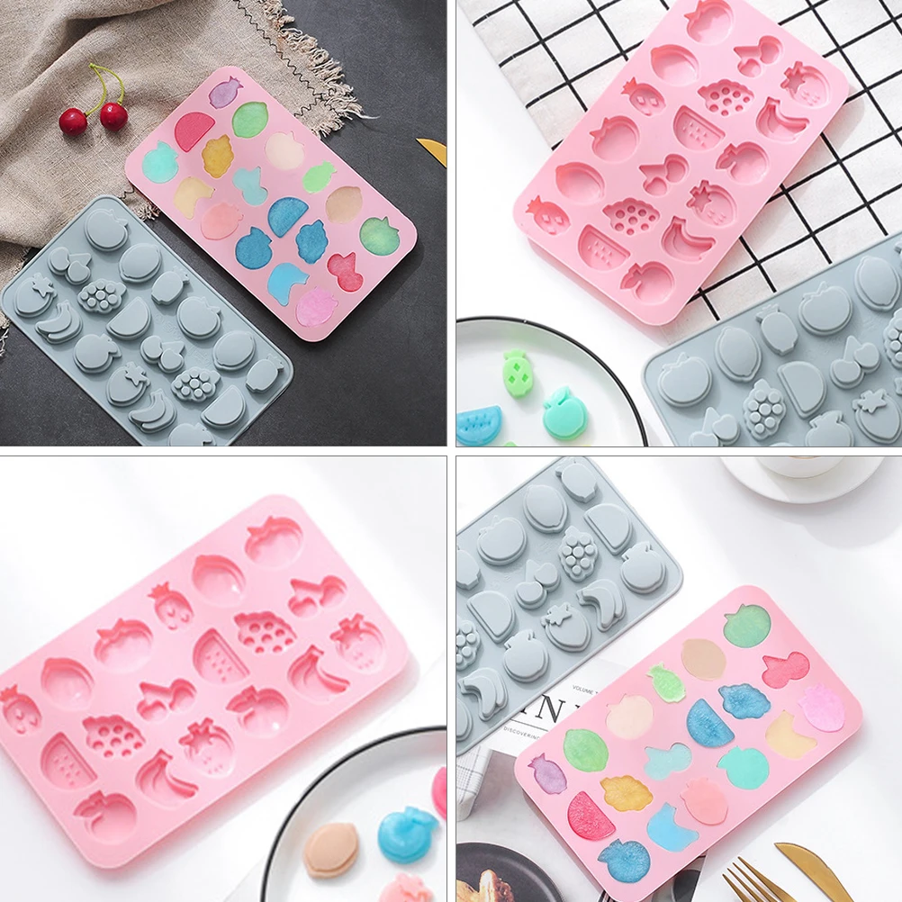 

2 Pcs Silicone Fondant Mold Chocolate Mold Fruit Theme Cake Baking Tools Easy Clean Durability Home Professional Kitchen Bar Use