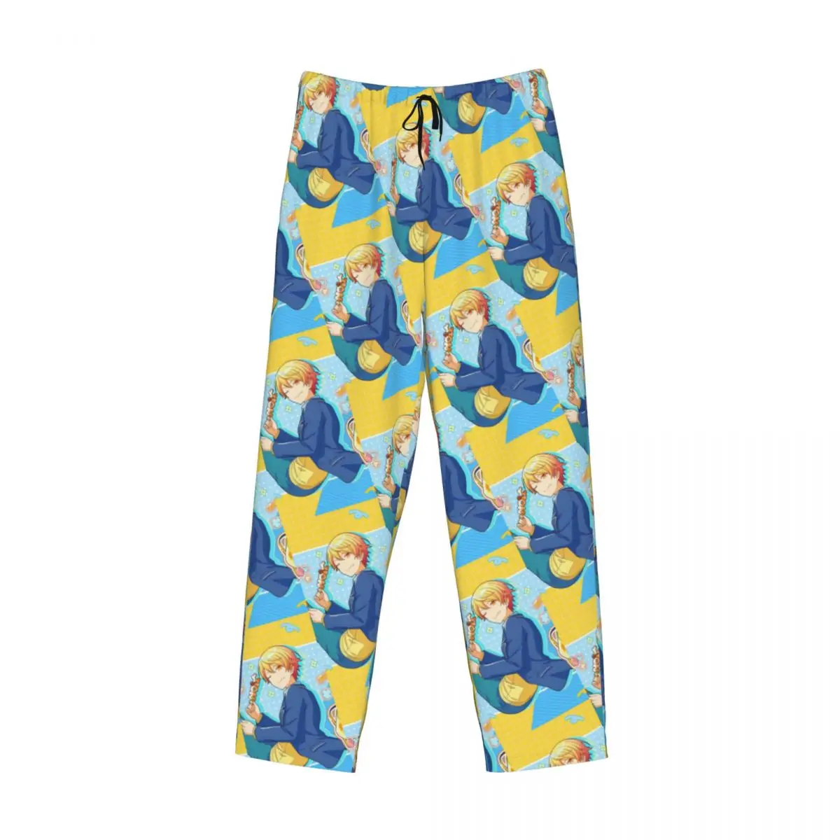 남성용 맞춤형 츠카사 애니메이션 텐마 파자마 바지 수면복 라운지 슬립 바지 주머니가 있는 신축성 있는 바지