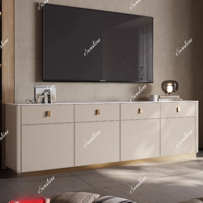 

Slate TV cabinet modern simple bedside room Nordic small apartment light luxury master bedroom storage