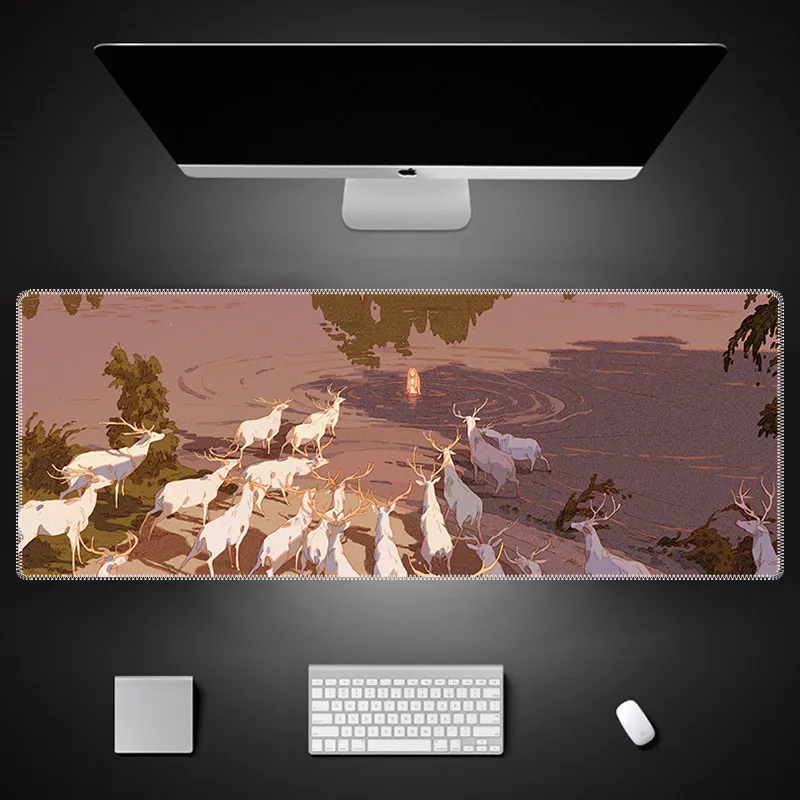 

Водонепроницаемый коврик для мыши, увеличенный, утолщенный, с оригинальной анимационной иллюстрацией, для офиса, игр, киберспорта, для ноутбука, настольный коврик