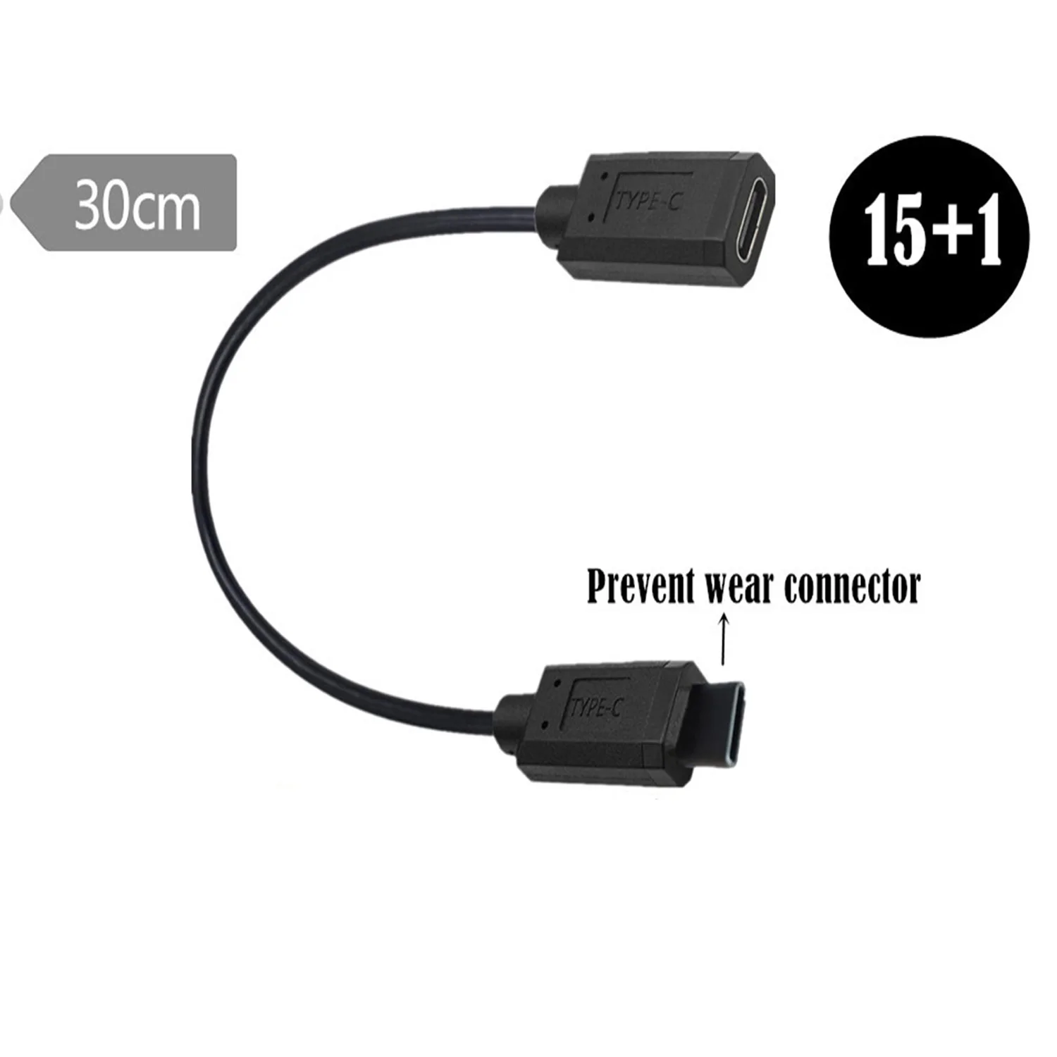 USB type-c cable  male to female  Wear-resistant test line Wear-resistant connector10GBPS  1FT