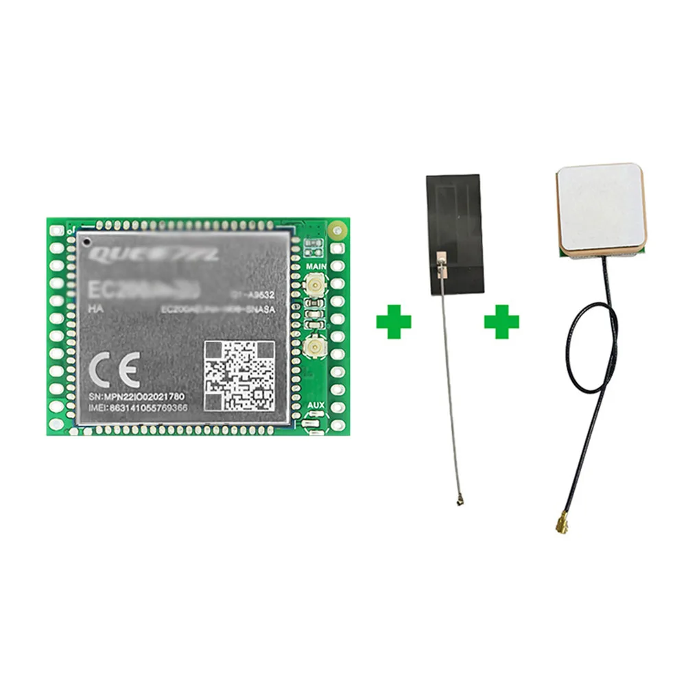 오리지널 EC200A 시리즈 LTE CAT4 모듈 GNSS 지원 EC200AEUHA 듀얼 로우 니들 개발 보드 안테나 포함