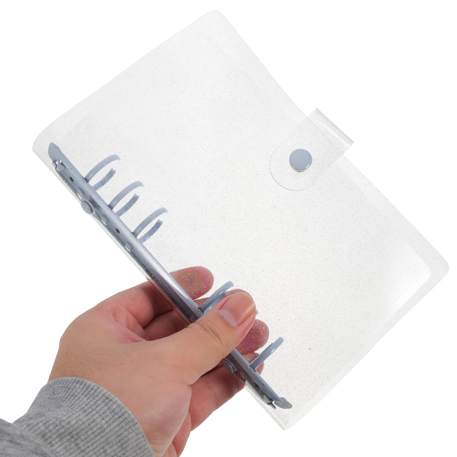 

Clear A6 Binder 6 Ring Folder Notebook Shell Document Cover File Organizer Adjustable Suspension Folder For School