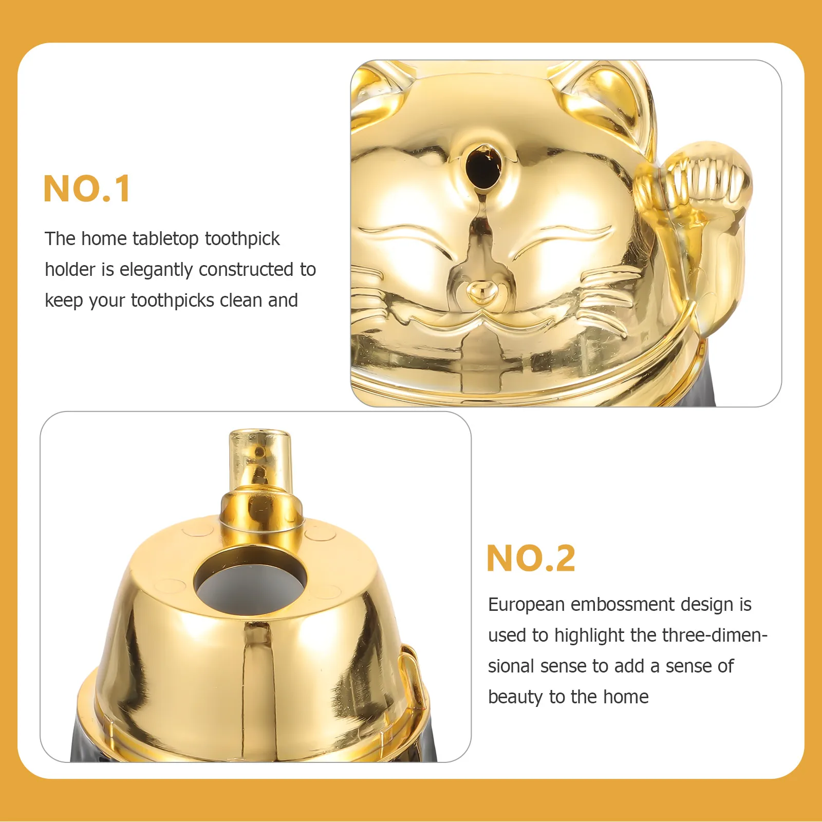 

Luxury Pressing Type Toothpick Holder Creative Acrylic Dispenser Home Kitchen Storage Case For Travel Household Use