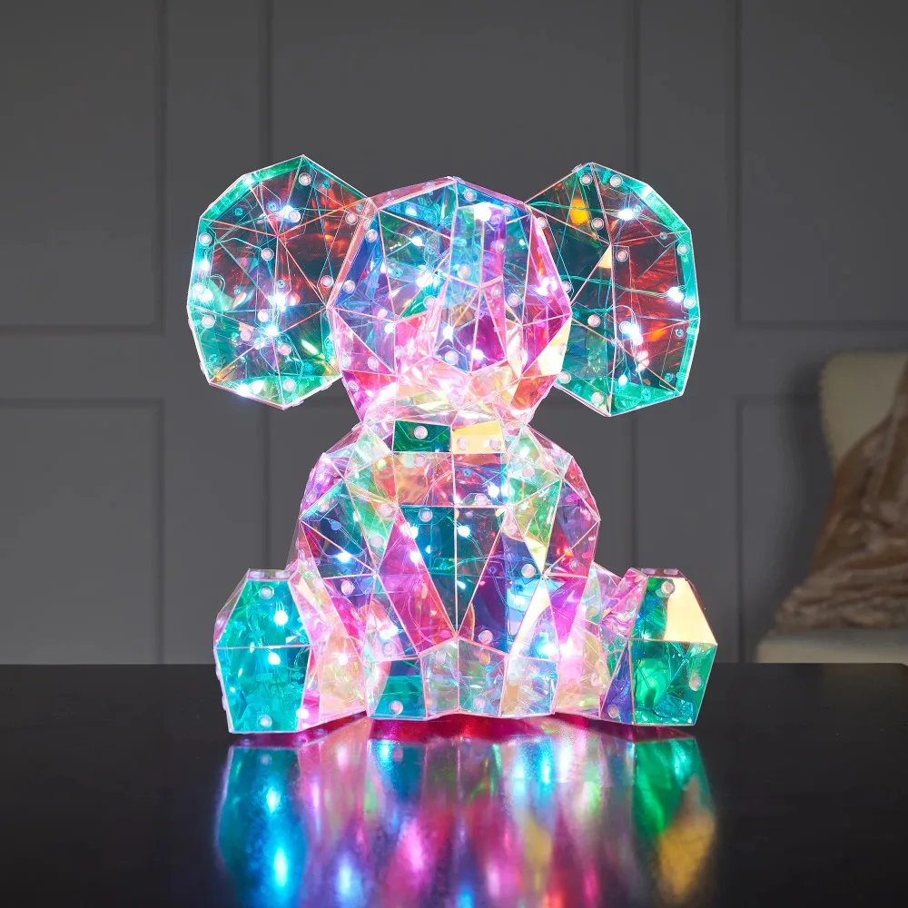 

PET Elephant LED Lights: Radiant RGB Glow with USB Power