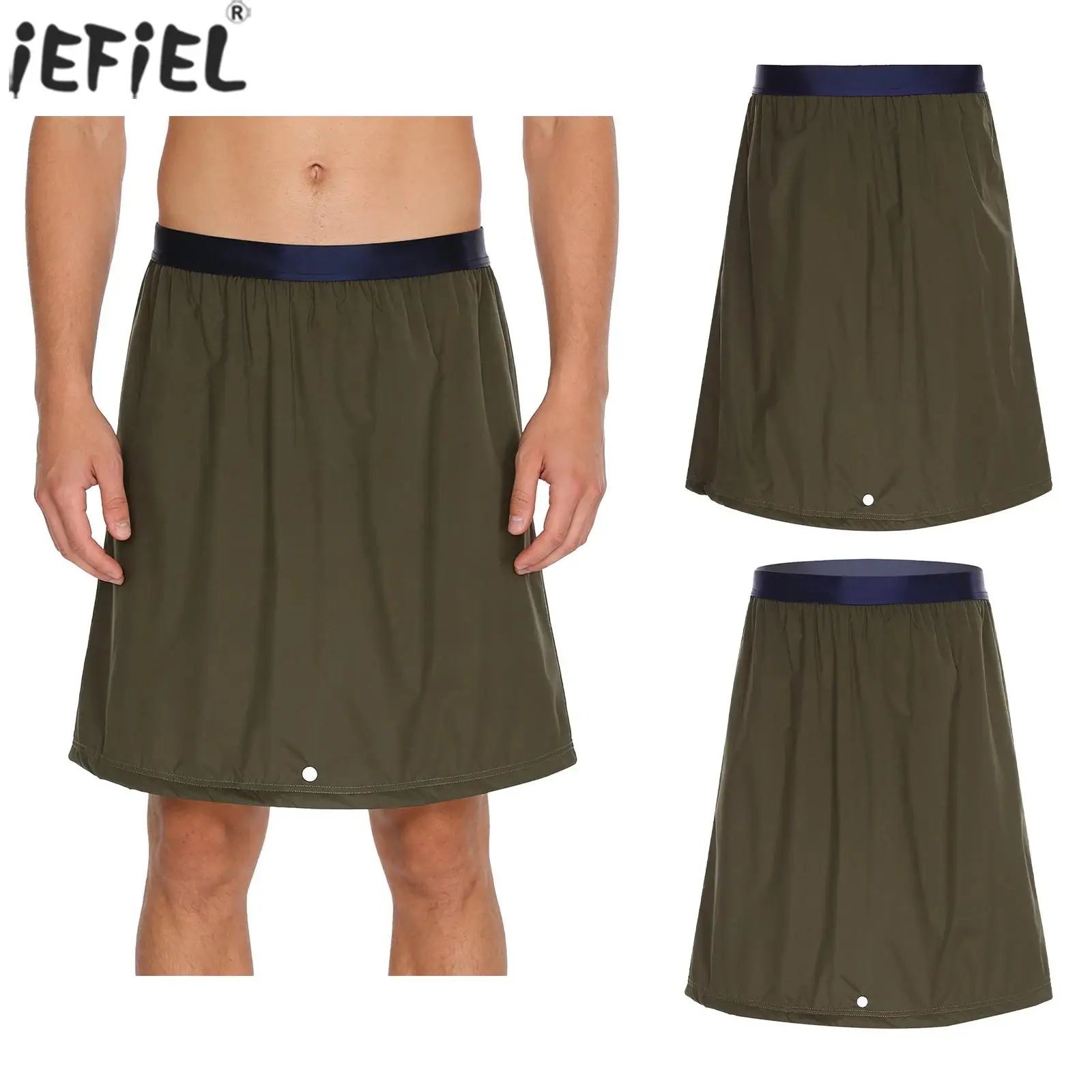 

Adults Solid Color Stretchy Diaper Skirt Waterproof Anti-leak Washable Reusable Elastic Waistband Adaptive Skirt Mattress Cover