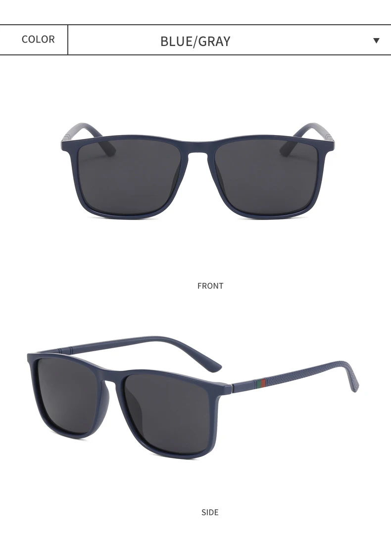 Neue klassische Mode-Polarisations-Sonnenbrille für Herren und Damen, quadratisch, großer Rahmen, zum Fahren, Angeln – Detail 7