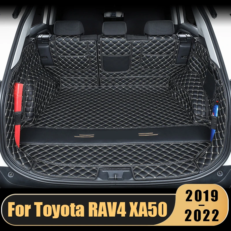 

For Toyota RAV4 RAV 4 XA50 2019 2020 2021 2022 Custom PU Leather Car Trunk Mat Boot Cover Auto Pad Interior Pad Accessories