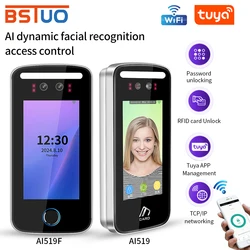 Wifi Tuya Face Recognition Access Control Dynamic Facial Detection Door Lock Face Attendance Machine Free Software TCP / IP USB